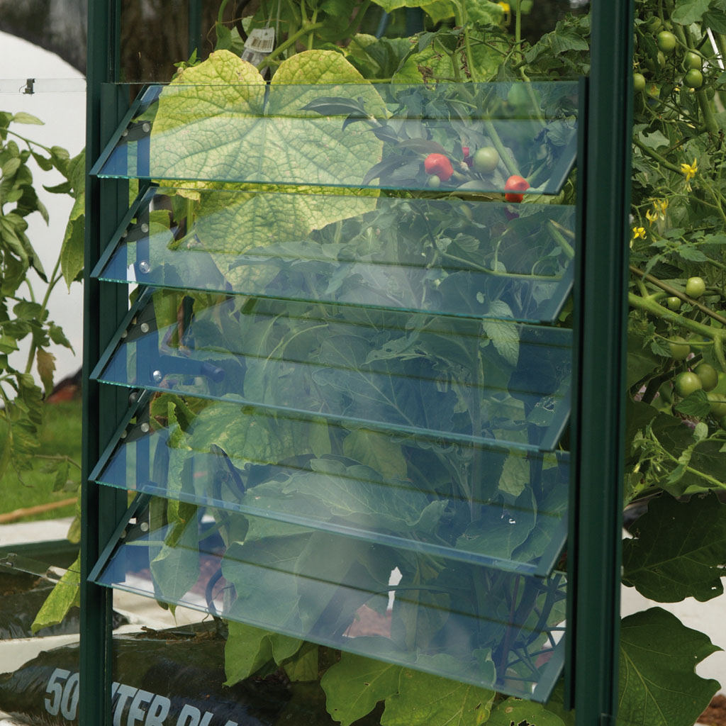 Vitavia Lamellenfenster für Gewächshäuser dunkelgrün