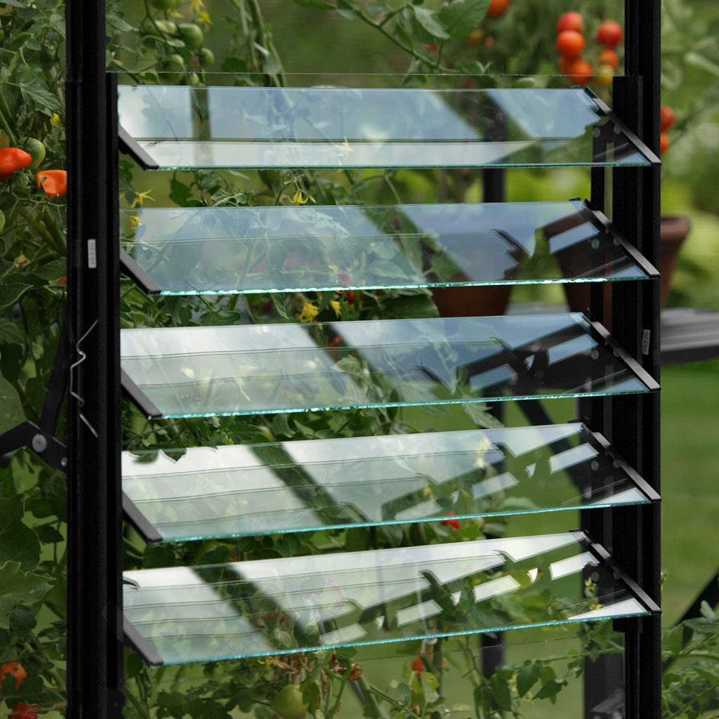 Vitavia Lamellenfenster für Gewächshäuser schwarz