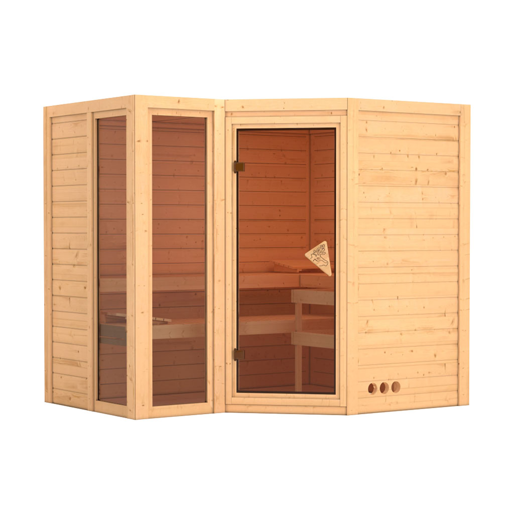 Karibu 38 mm Massiv Sauna Amara