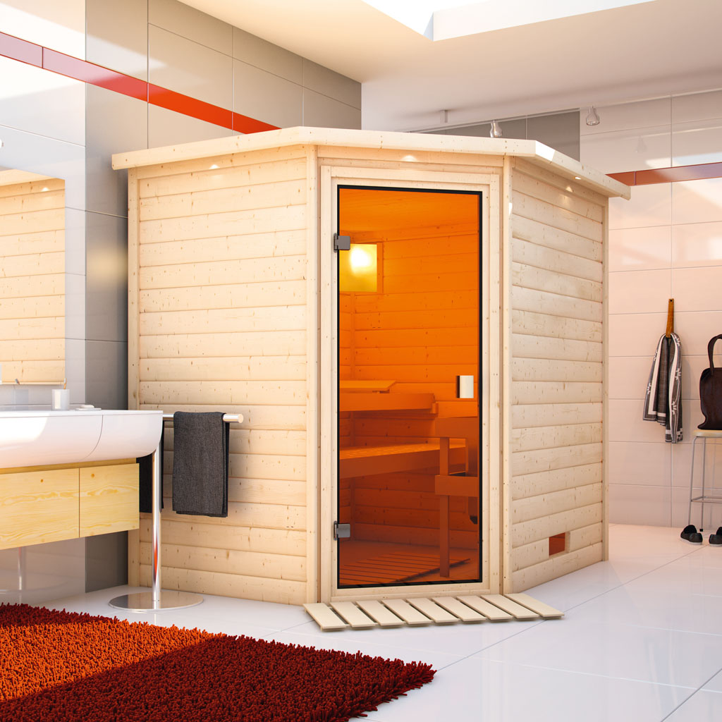 Karibu 38 mm Massiv Sauna Mia