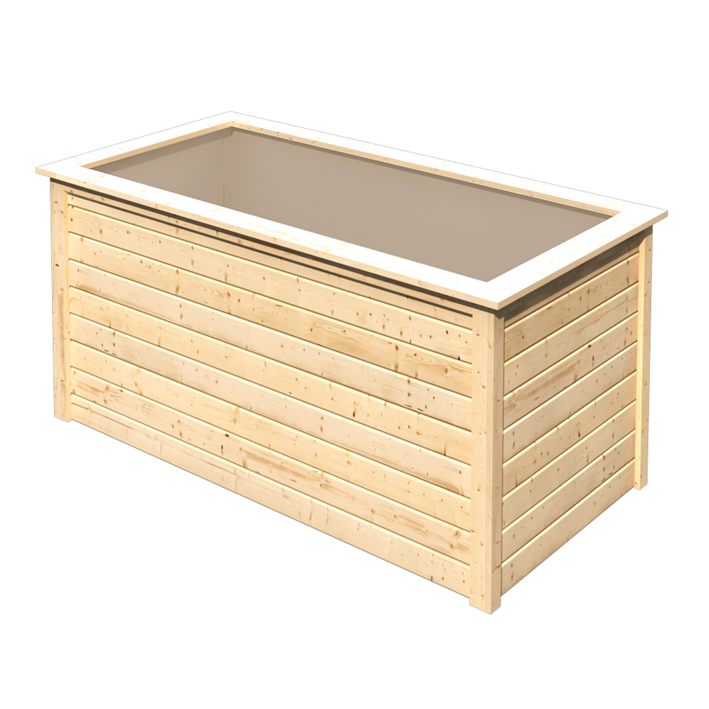 Karibu 19 mm Hochbeet 2 naturbelassen