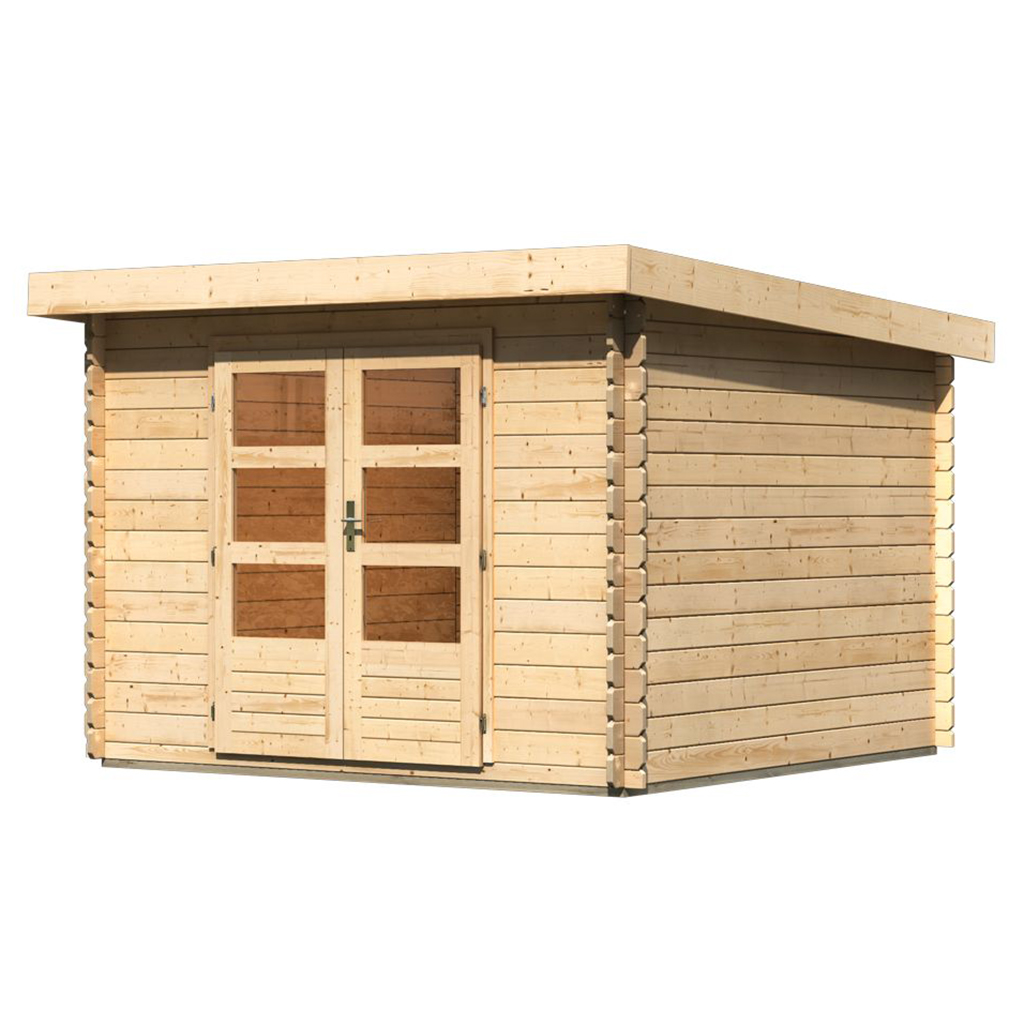 Karibu 28 mm Blockbohlen Gartenhaus Bastrup-5