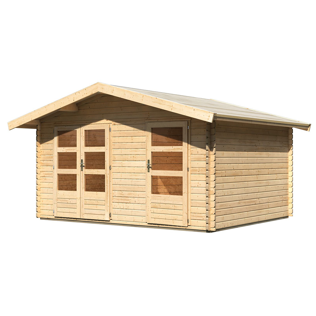 Karibu 38 mm Mittelwand Gartenhaus Lagor 1