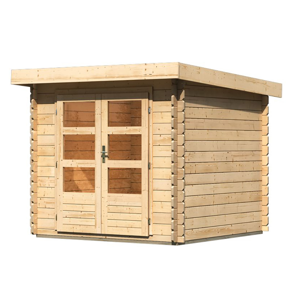 Karibu 28 mm Blockbohlen Gartenhaus Bastrup 2