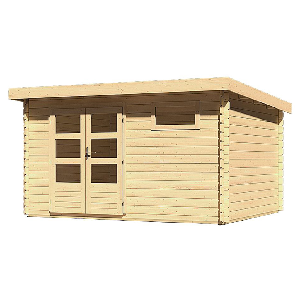 Karibu 28 mm Blockbohlen Gartenhaus Bastrup-8