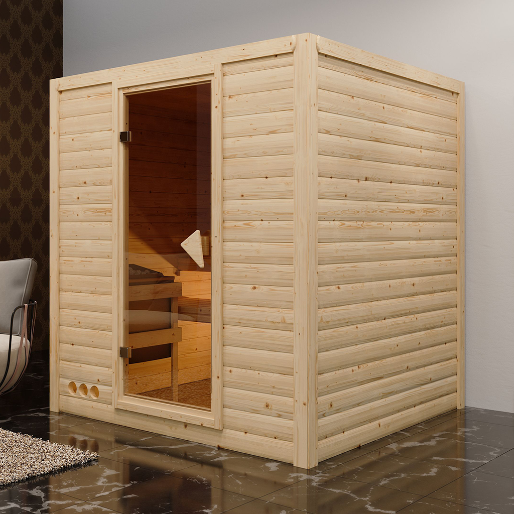 Karibu 38 mm Massiv Sauna Mojave