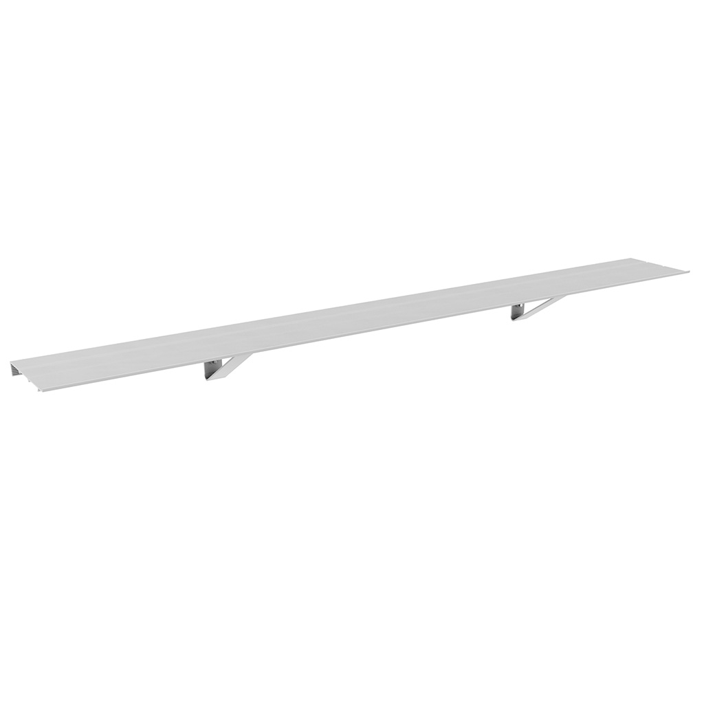 Vitavia Aluminium Wandregal 122 x 15 cm Aluminium eloxiert