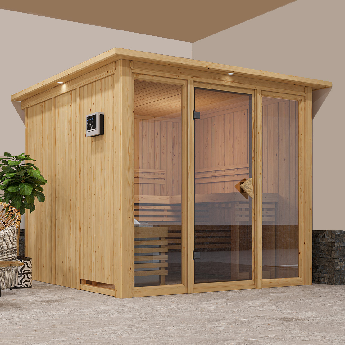 Karibu 68 mm System Sauna Askja