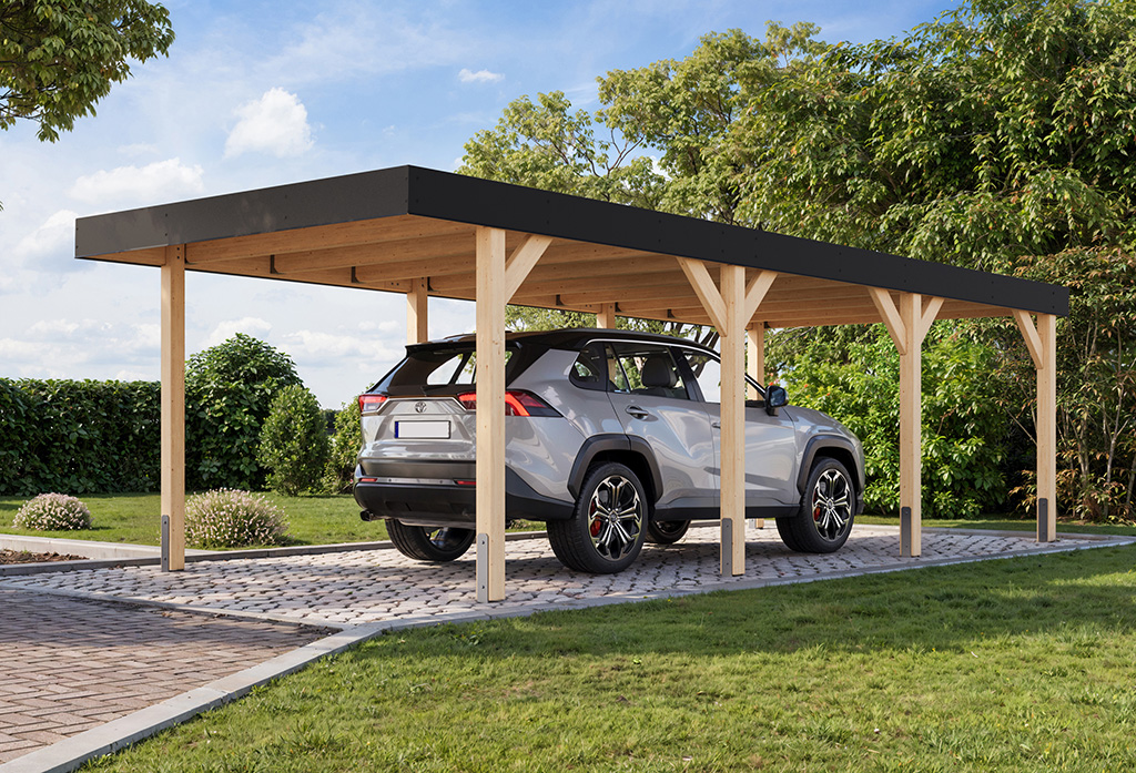Karibu Einzel Carport Leimholz 2