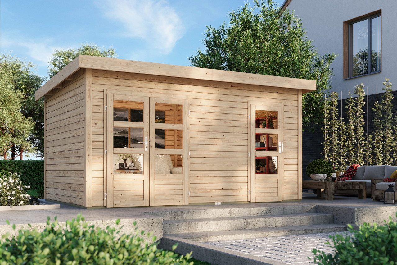 Karibu 28 mm Mittelwand Gartenhaus Mattrup