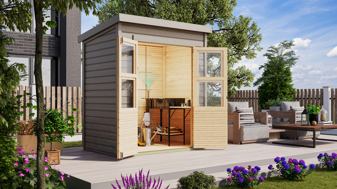 Karibu Gerätehaus Merseburg vorvergraut
