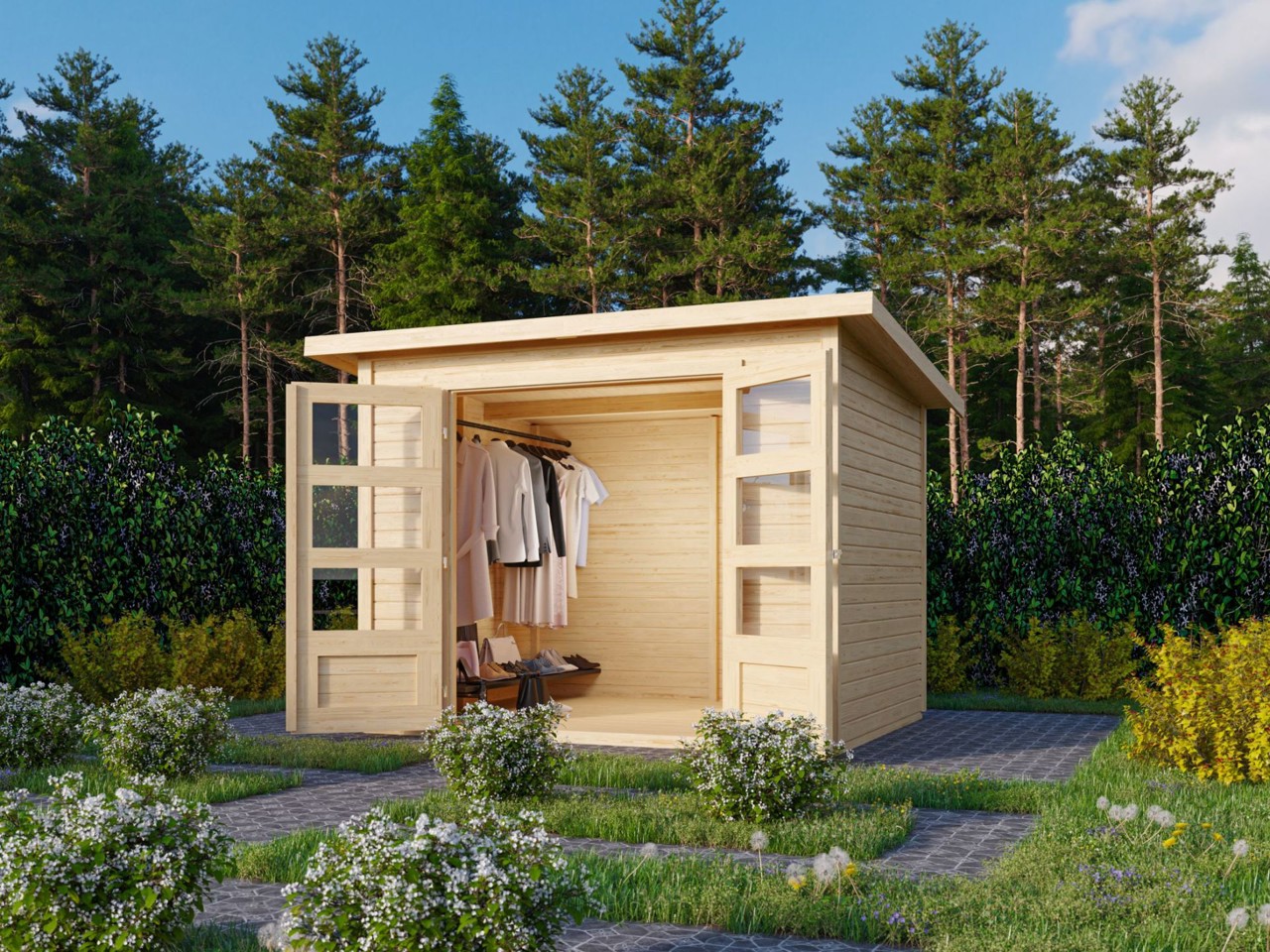 Express Angebot 19 mm Karibu Gartenhaus Castano