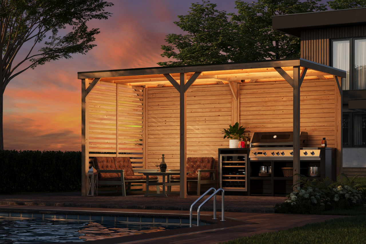 Karibu Cubeco WM Pavillon Außenküche L