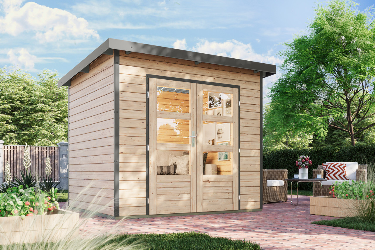 Karibu 28 mm Hybrid Gartenhaus Pluto 2